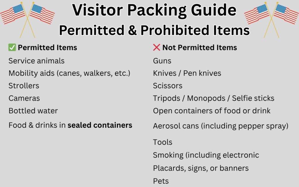 Visitor Packing Guide: Permitted & Prohibited Items
