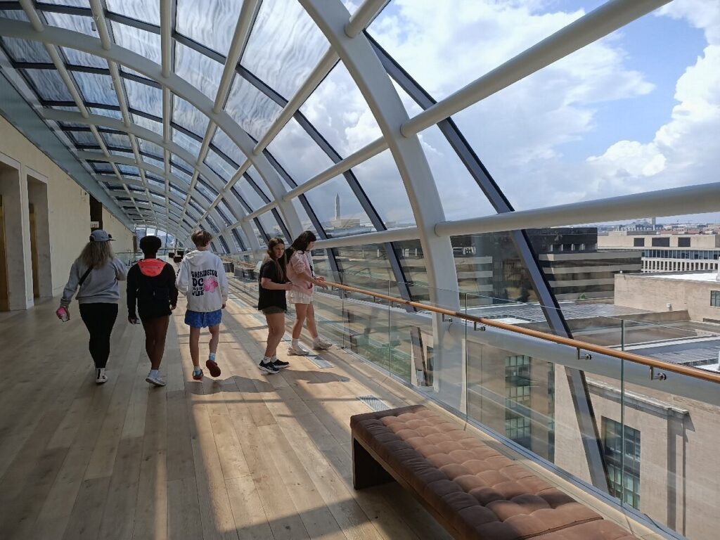 Glass Galley Views of Washington DC on Floor 6 of Museum of the Bible